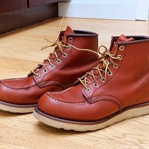 Red Wing 6 inch Moc Toe leather Boots